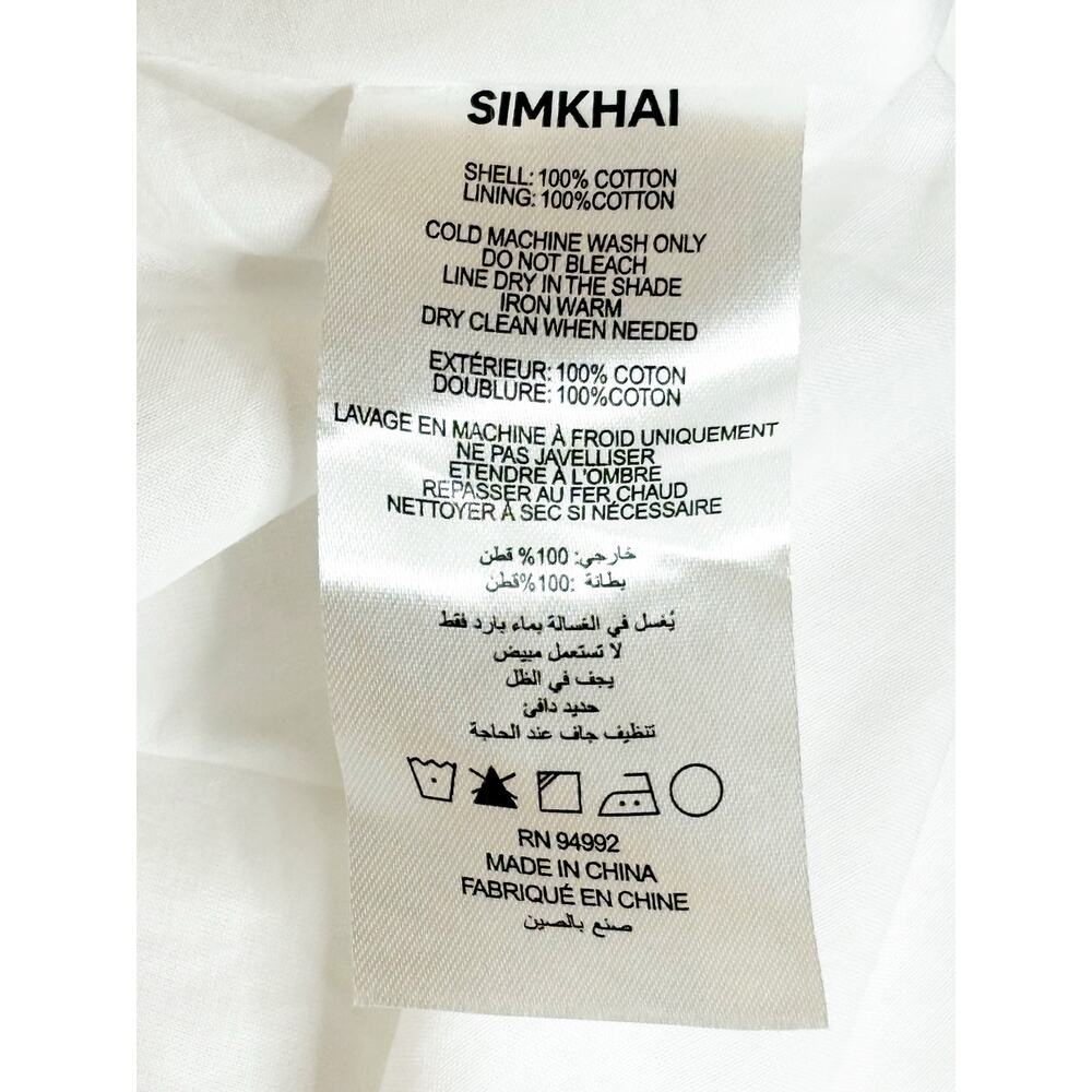 SIMKHAI NWT Thalia Bustier Cotton Poplin Midi Dress Size 4 - Picture 6 of 9